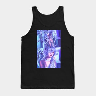 Rei Ayanami Evangelion Cybercore Blue Y2k Anime Tank Top